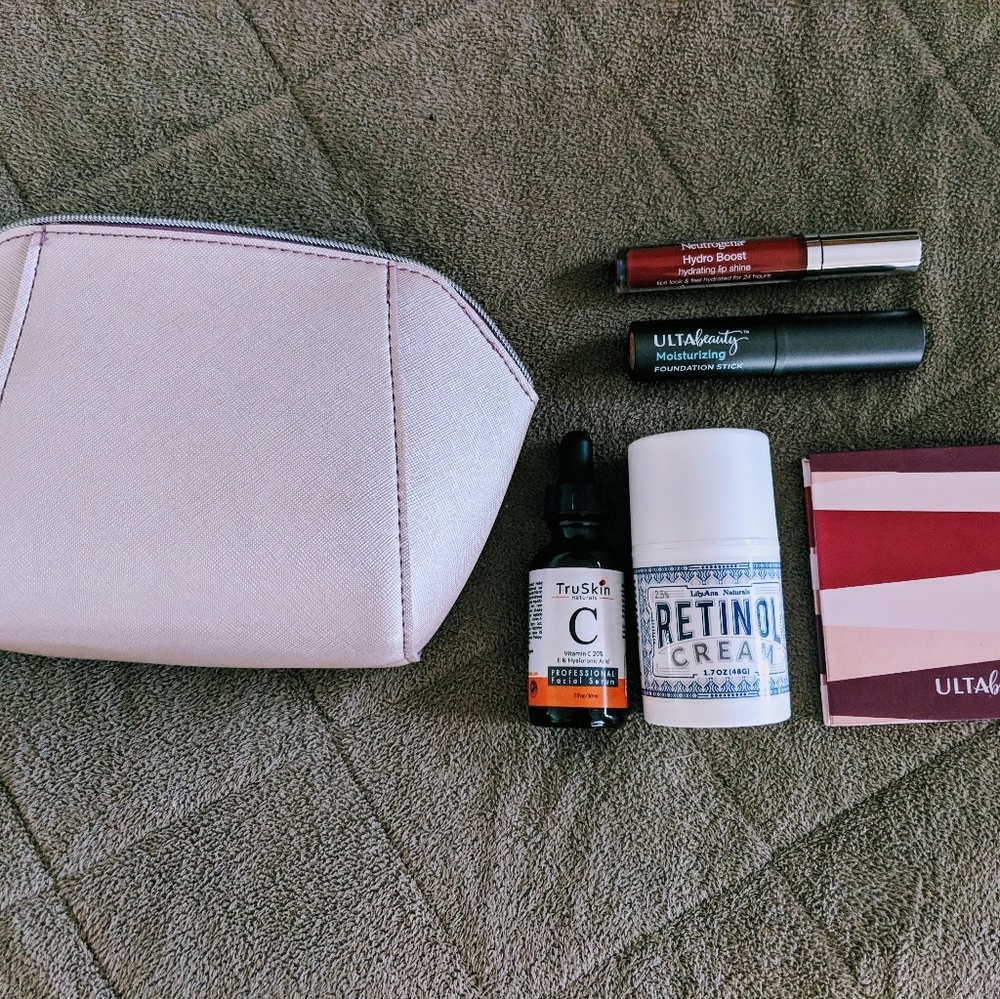 Bundle of make up face products retinol vitamin c